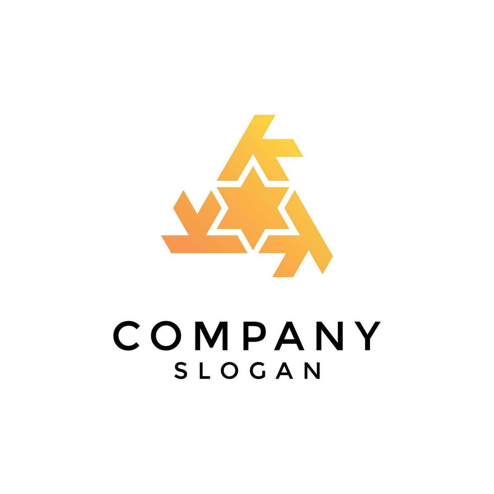 modern triple K star logo vector