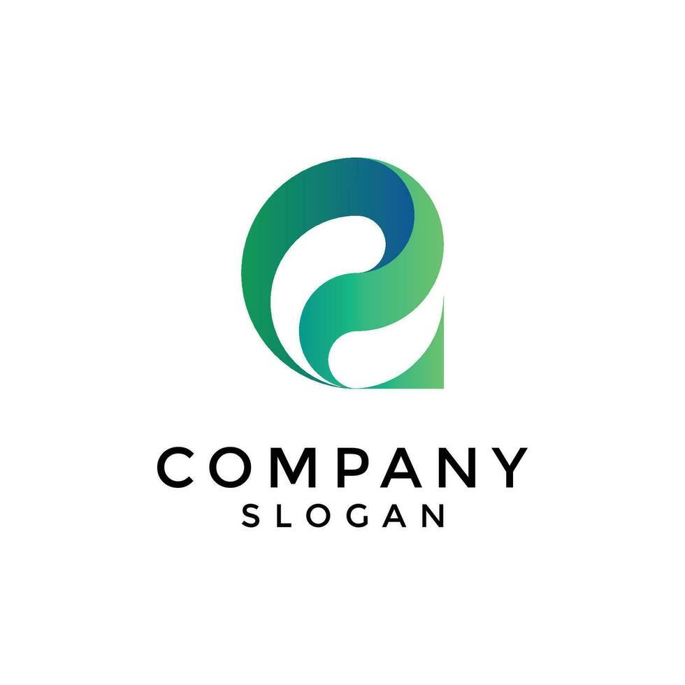 modern gradient lowercase e logo. vector