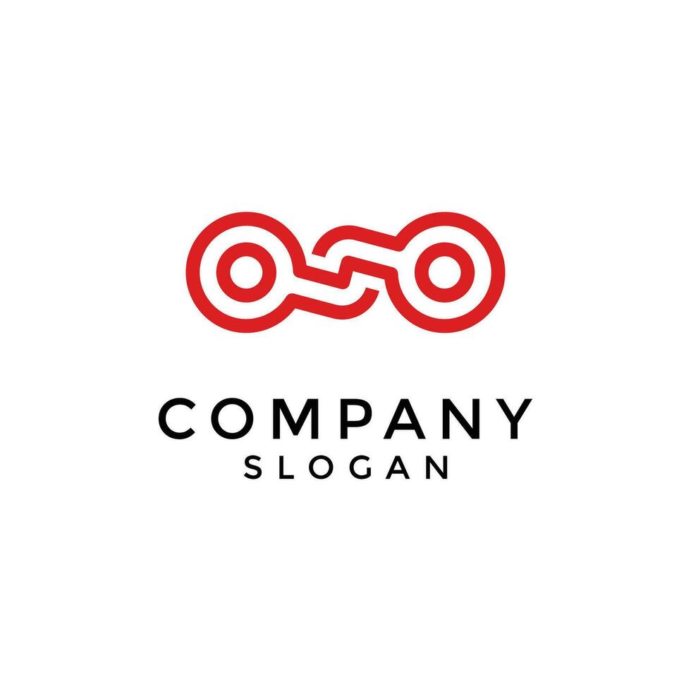 initial letter S key connected logo. vector