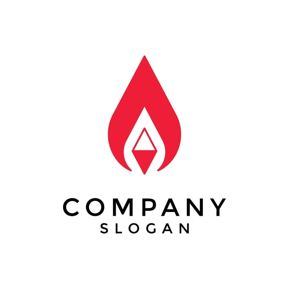 simple and sophisticated fire compass logo. vector