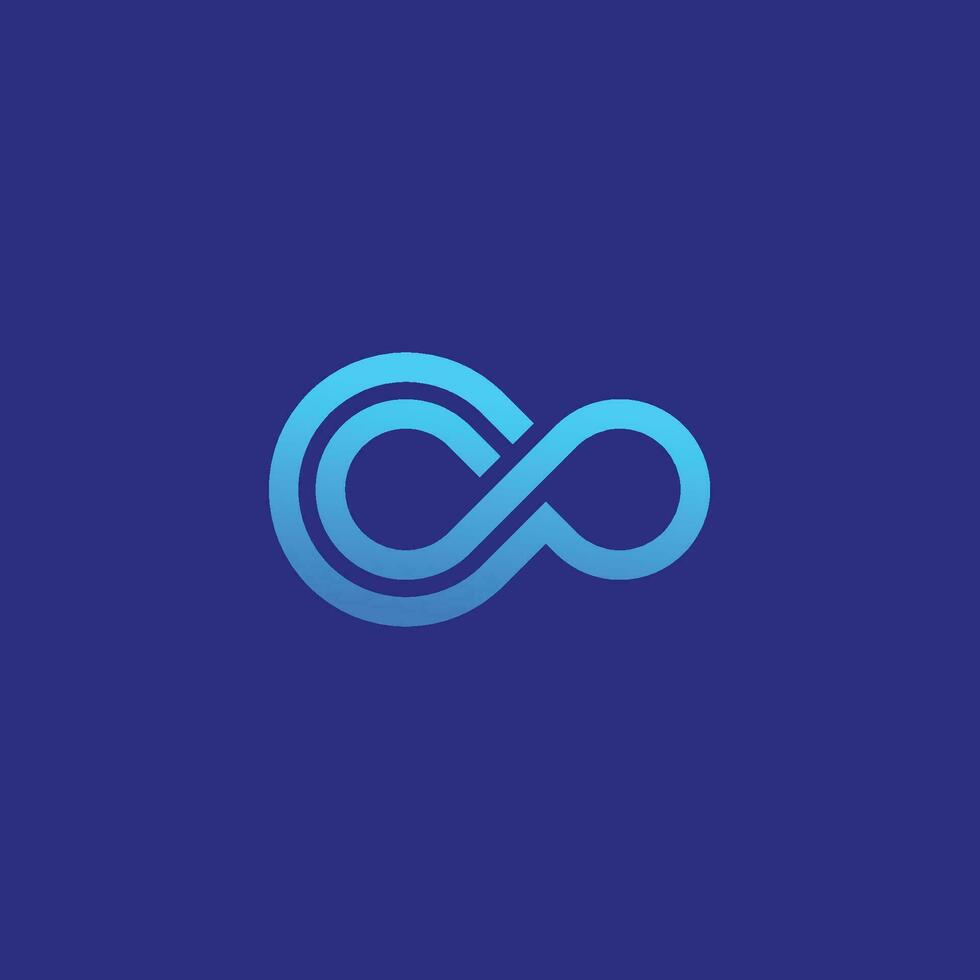 letter C loop cloud logo. vector
