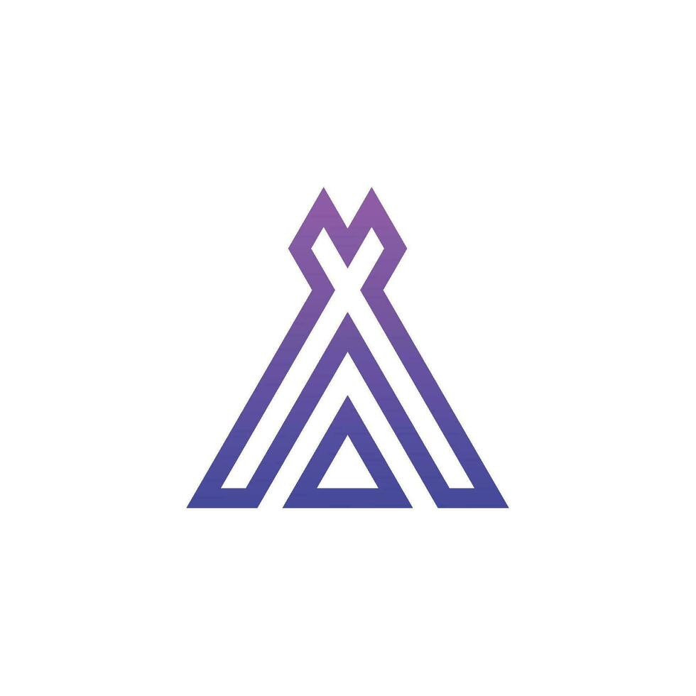 simple tepee tent logo. vector