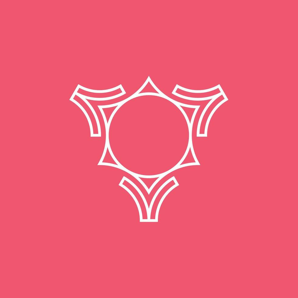 triangle and circle badge logo. vector