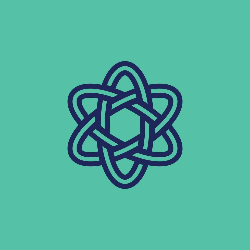 elegant modern orbital science lines logo. vector