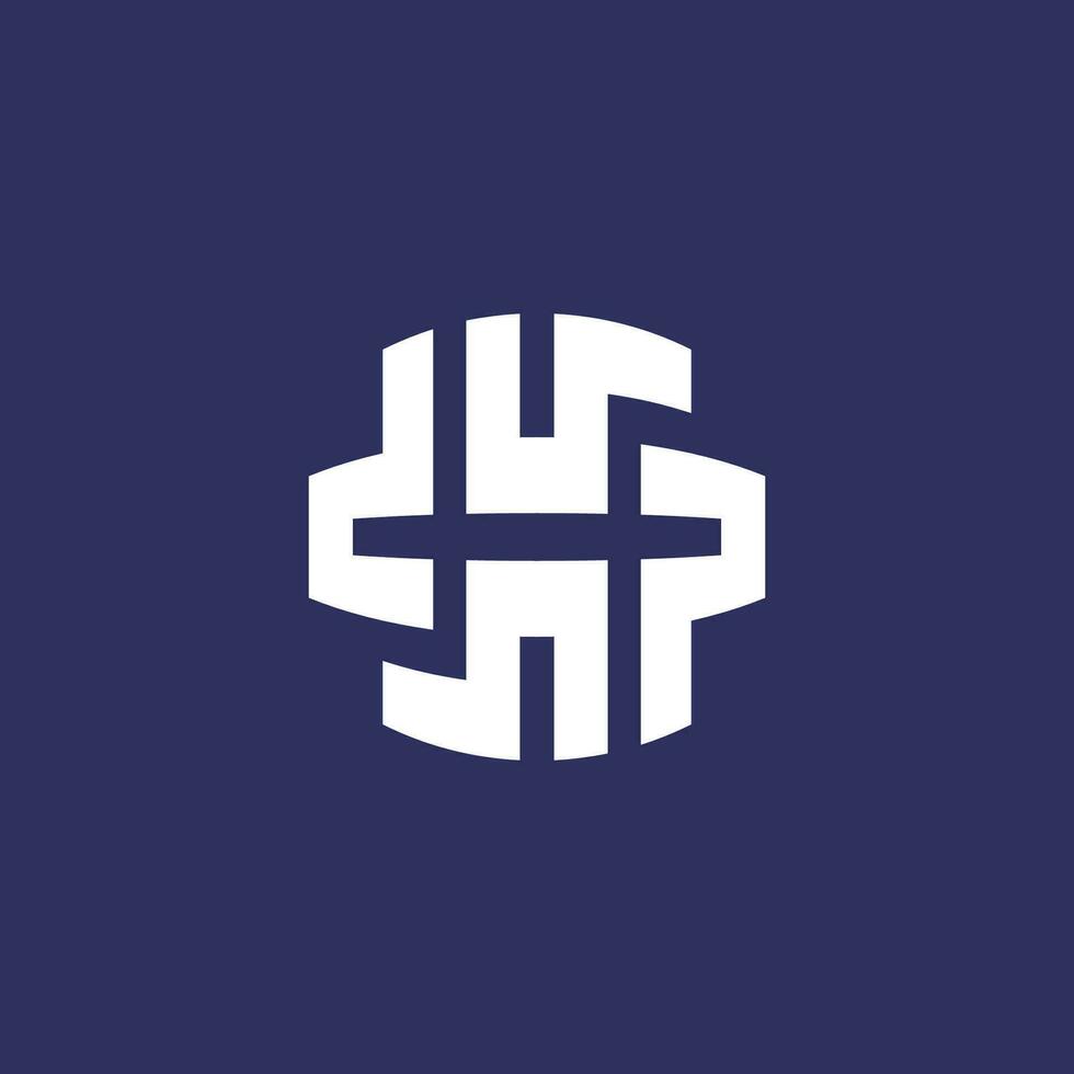 modern letter H and P logo vector