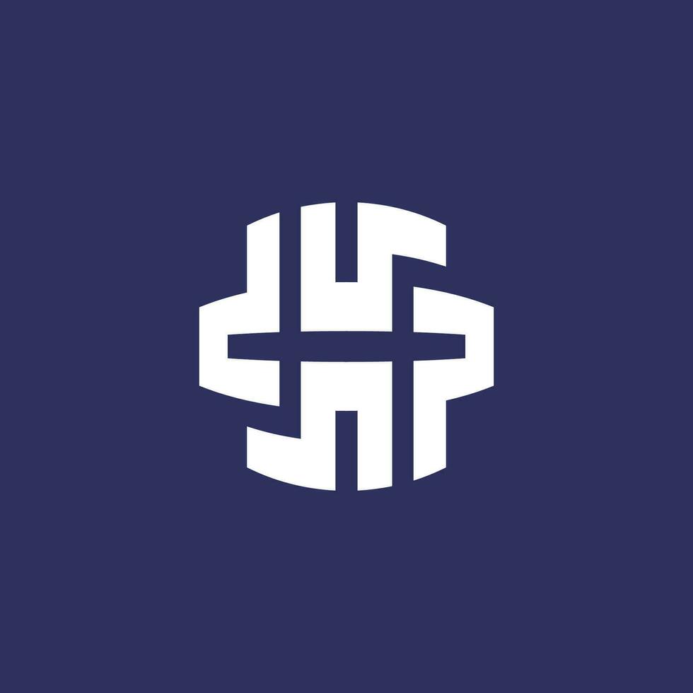 modern letter H and P logo vector