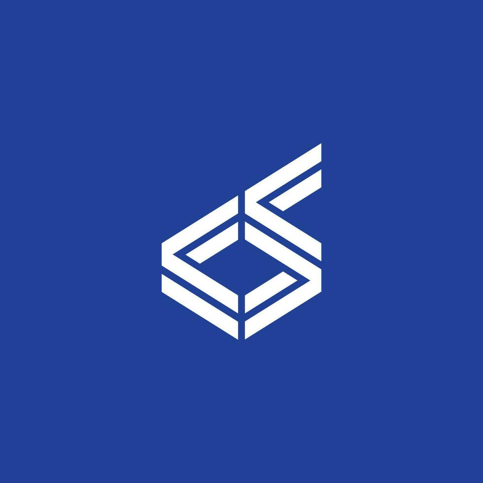 modern and straight CS or SC initial logo vector