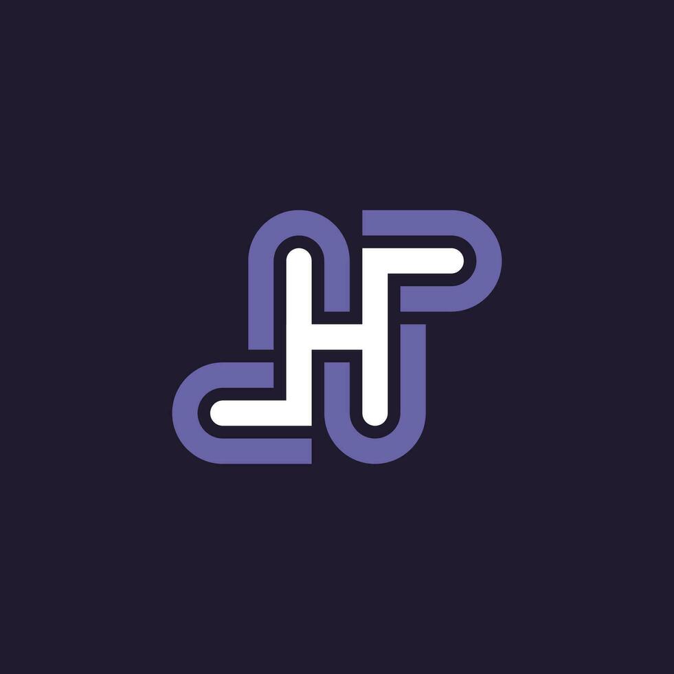 initial letter HU or UH modern logo vector