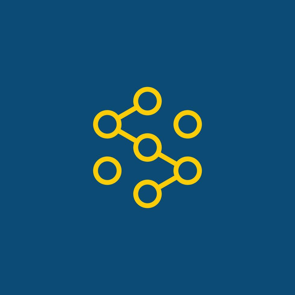 letter S network connect logo vector