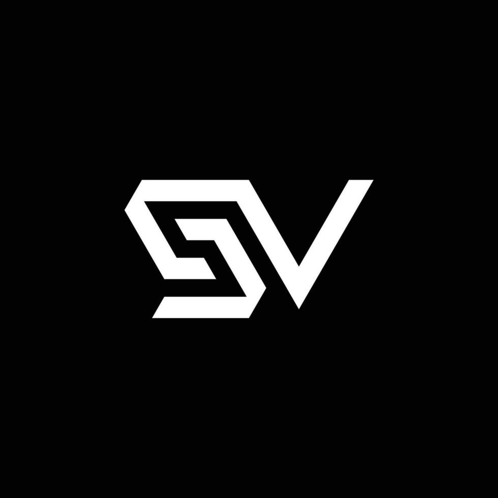 modern and elegant letter SV or VS initial logo vector