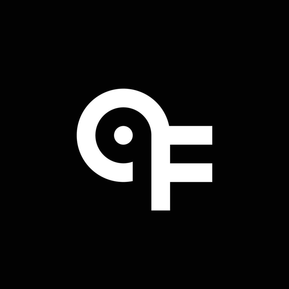 moderno y elegante letra qf o fq inicial logo vector