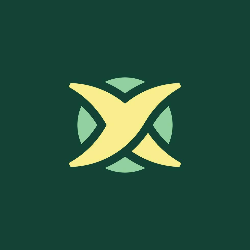 bold and modern letter YX or XY circle logo vector