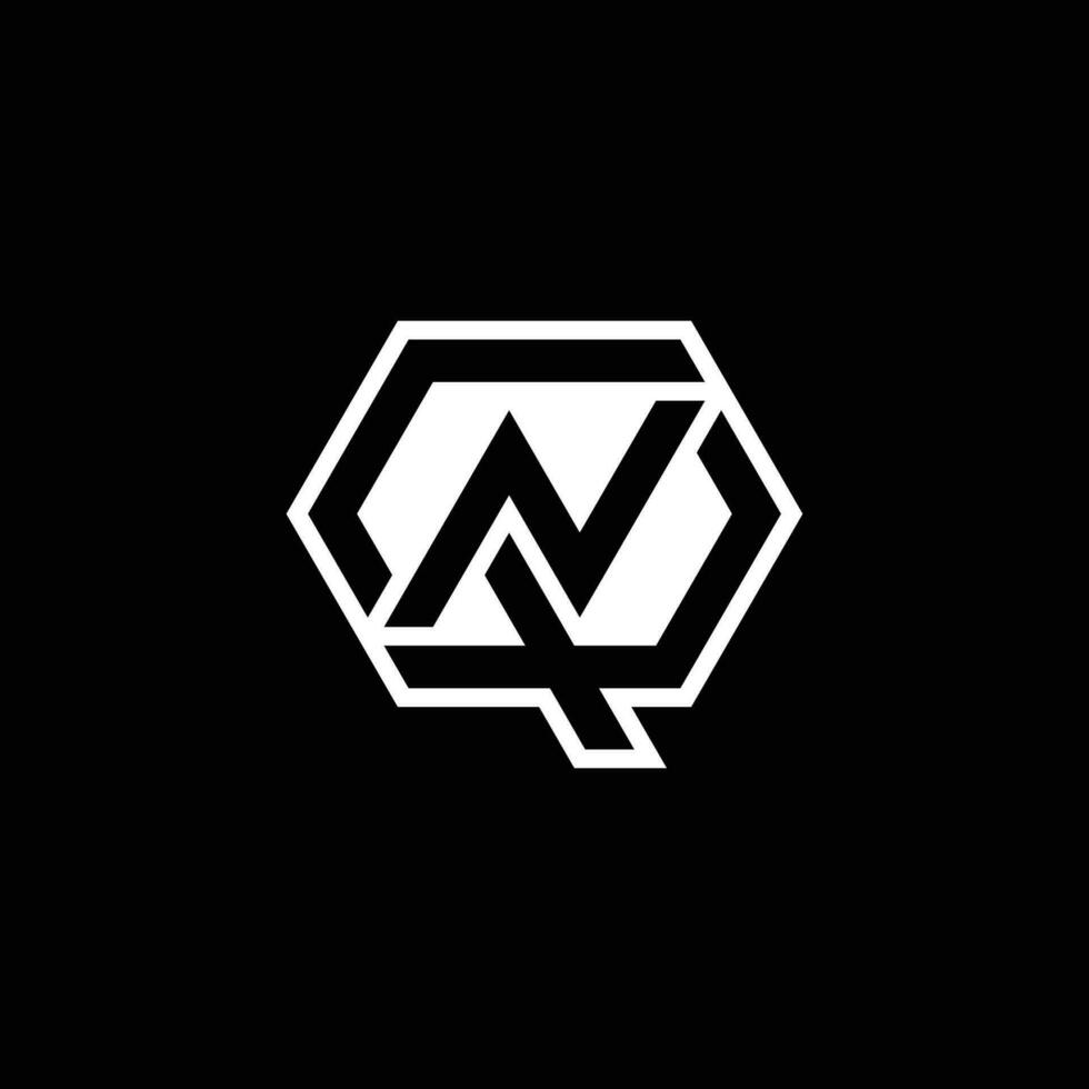 modern and elegant letter NQ or QN initial logo vector