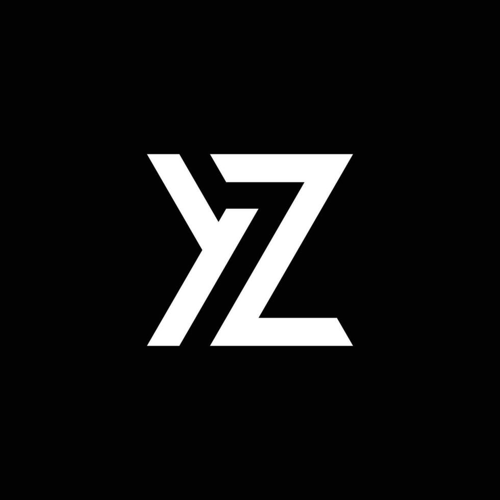 modern and elegant letter YZ or ZY initial logo vector