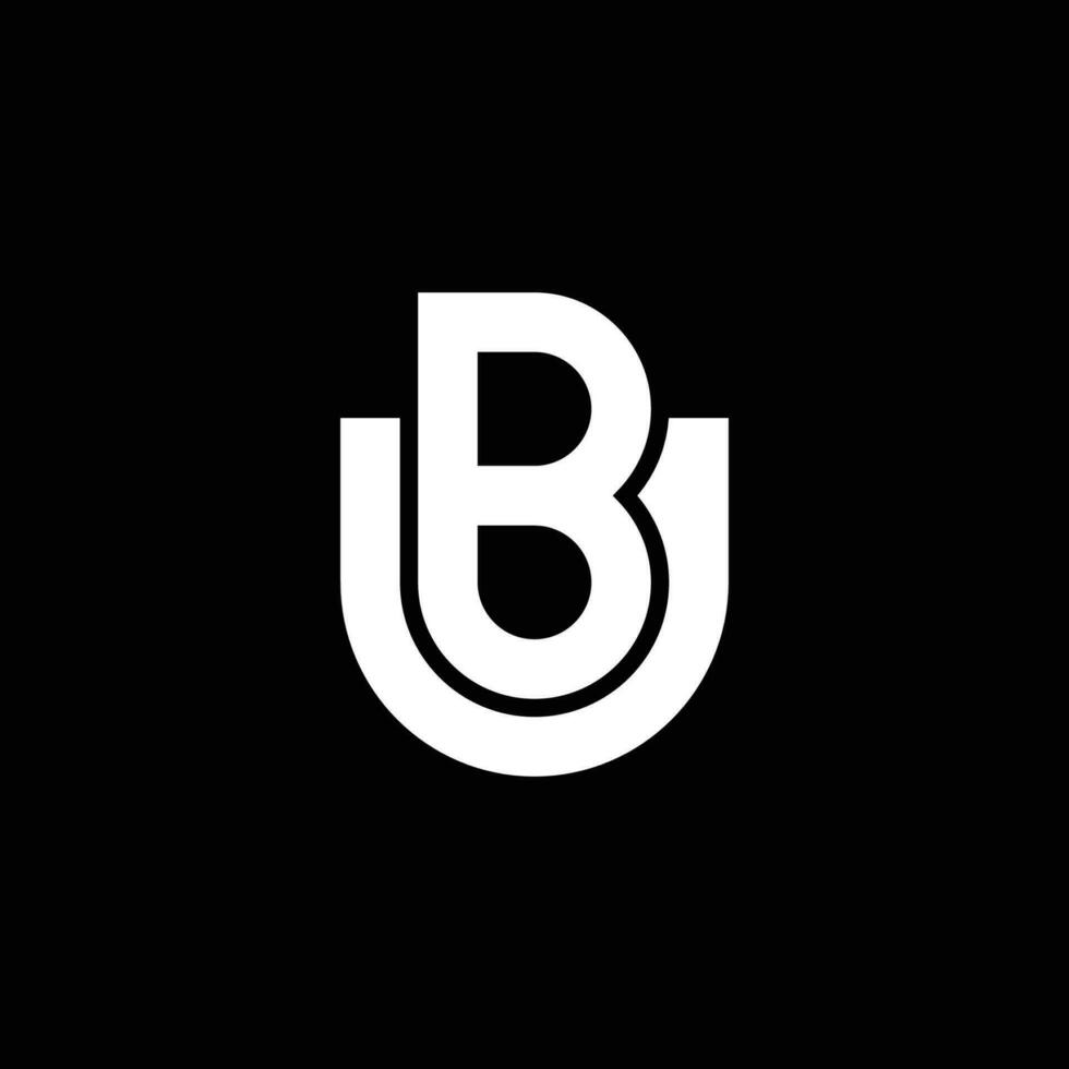 modern and elegant letter BU or UB initial logo vector