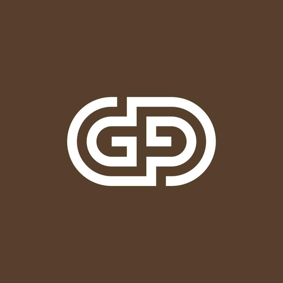 modern letter G and P logo vector