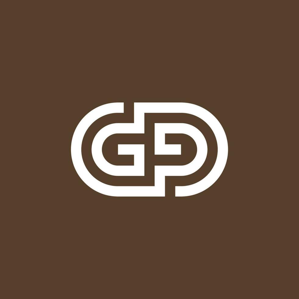 modern letter G and P logo vector