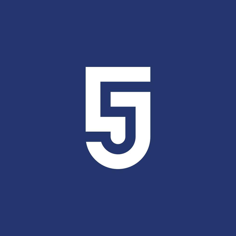initial letter SJ or JS logo vector
