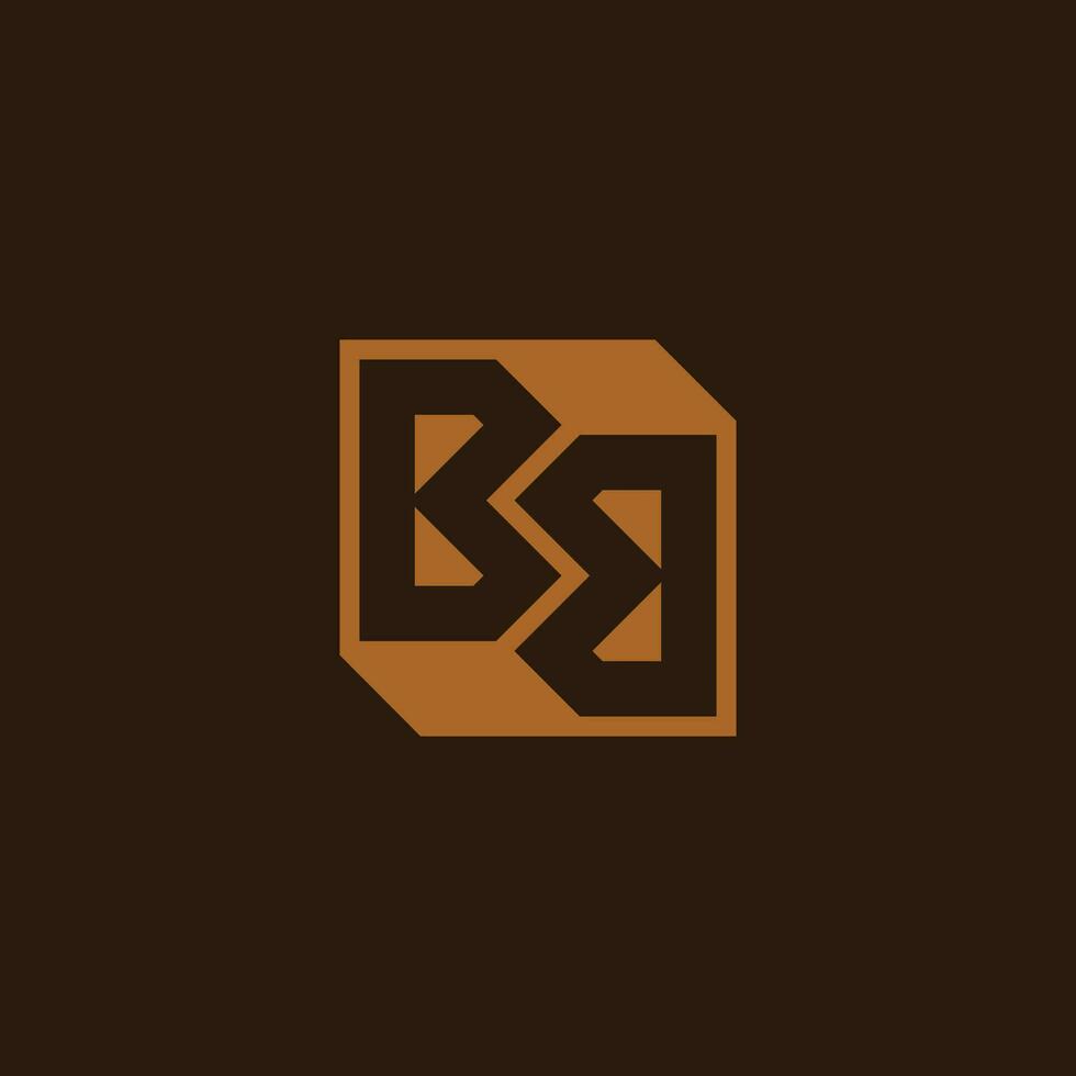 square BB logo. initial letter B logo. cube B logo. double B or 2B logo vector