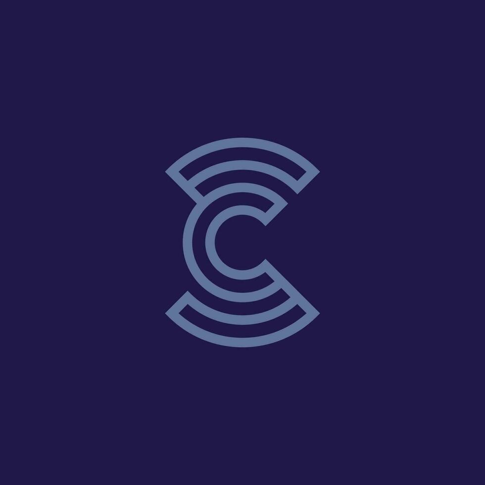 SC or CS logo. perfect combination of letter S and C. SC signal logo vector