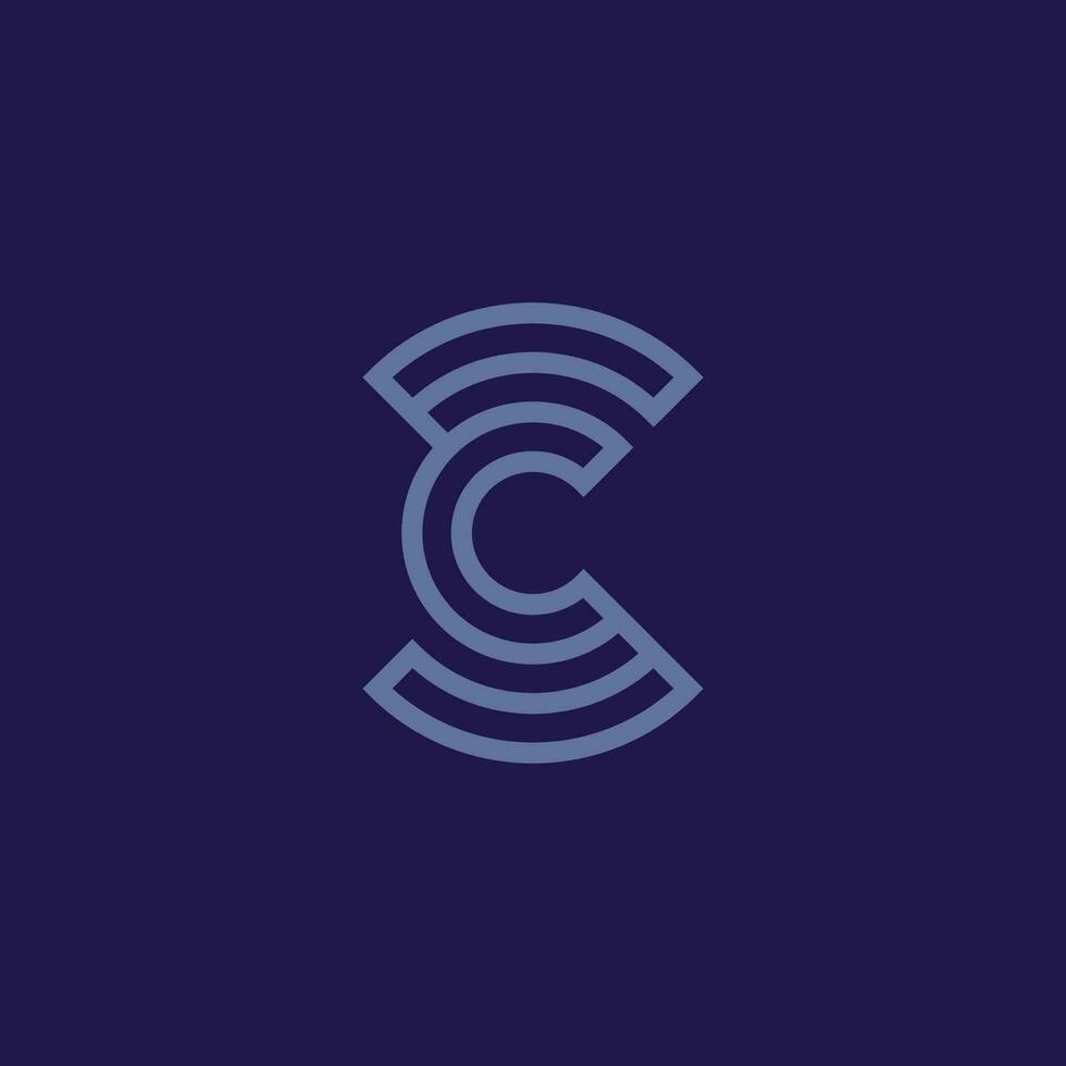 SC or CS logo. perfect combination of letter S and C. SC signal logo vector