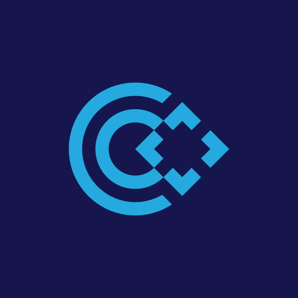 letter C coding logo. program development logo 31976432 Vector Art at ...