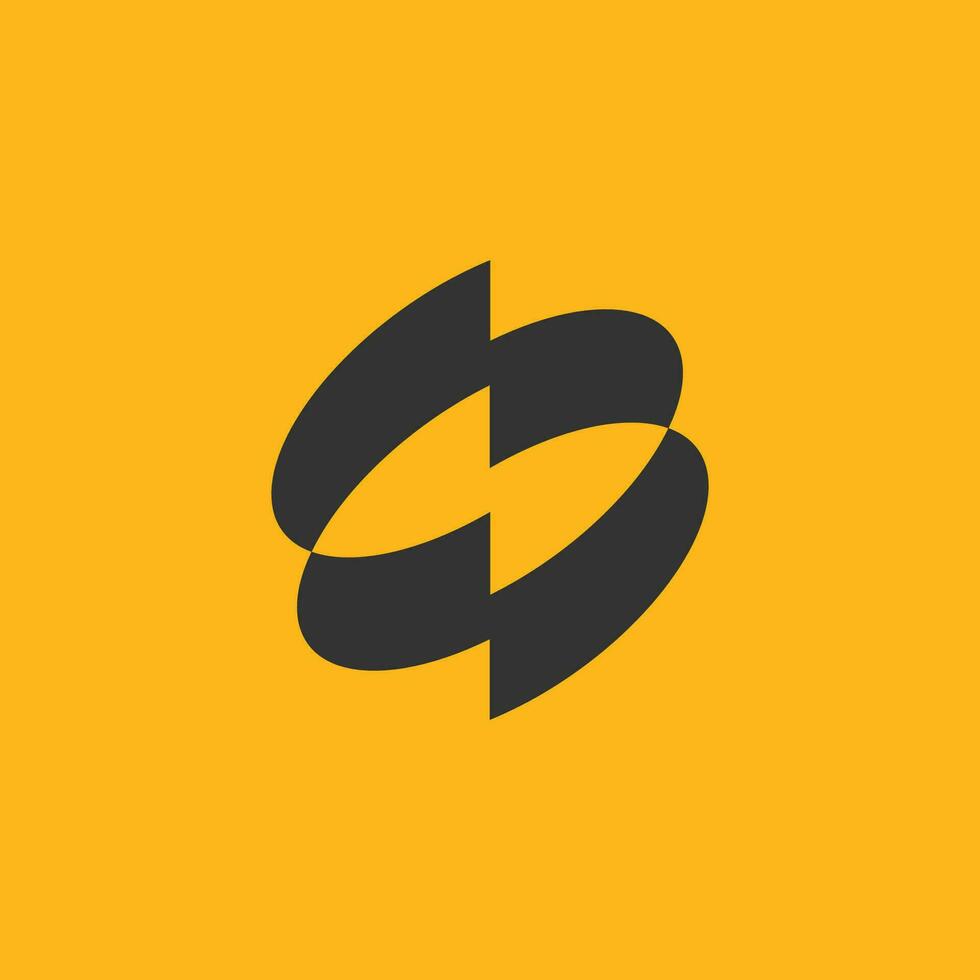 CB thunder cyclone logo. twisted and combination of letter C and B logo vector