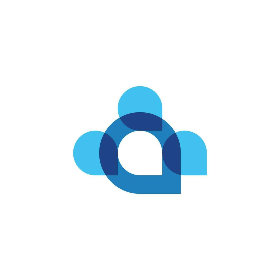 letter A cloud chat logo vector