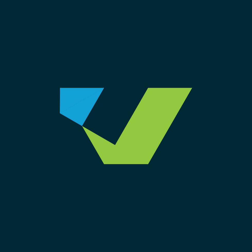 initial letter V checkmark arrow logo. professional letter V monogram. letter V success icon. vector