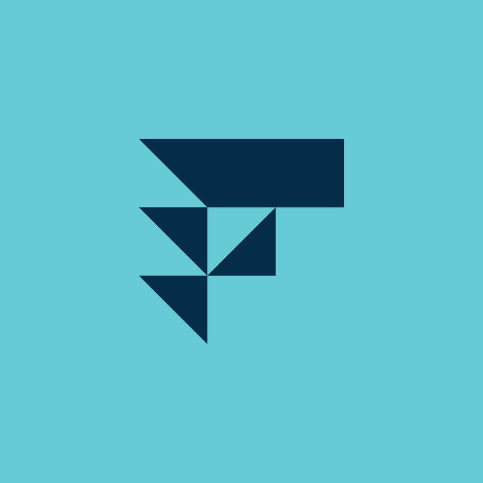initial letter F logo. F dash speed monogram vector