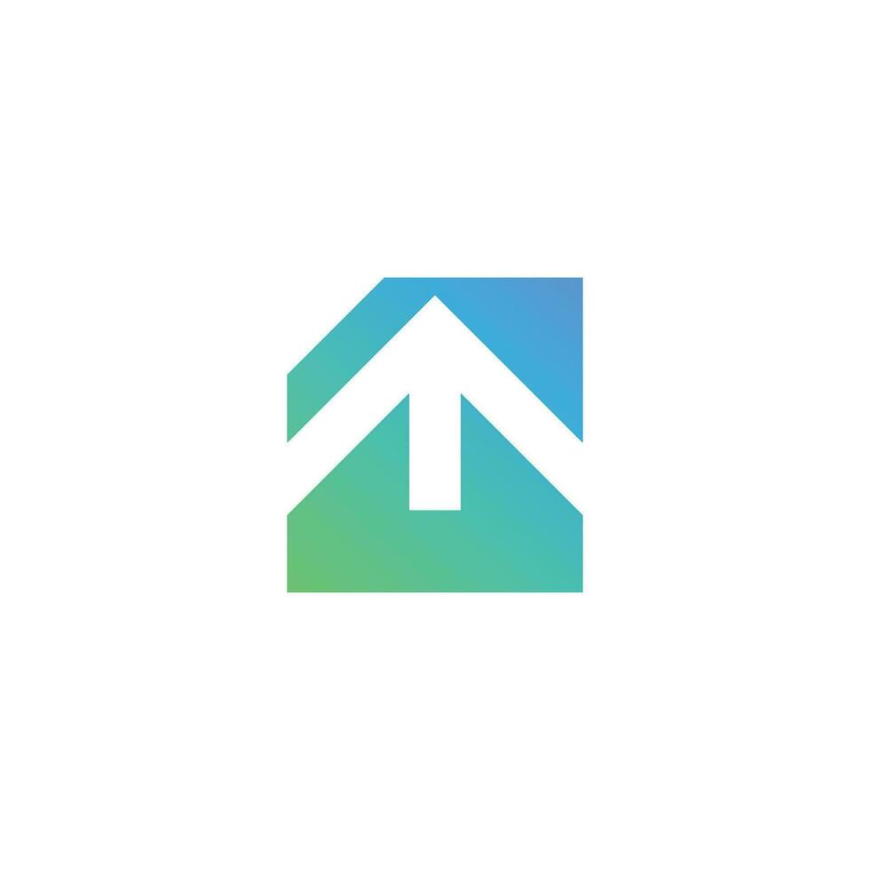 simple and memorable top document logo. paper arrow logo. vector