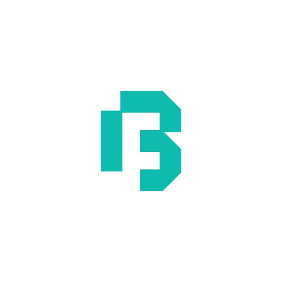 straight and modern letter BF or FB logo. combination of letter B and F. vector