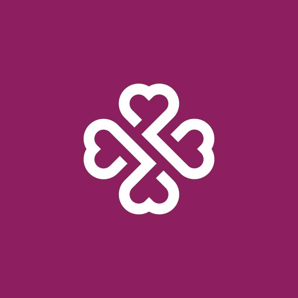 cross love logo. simple and elegant heart and cross monogram vector