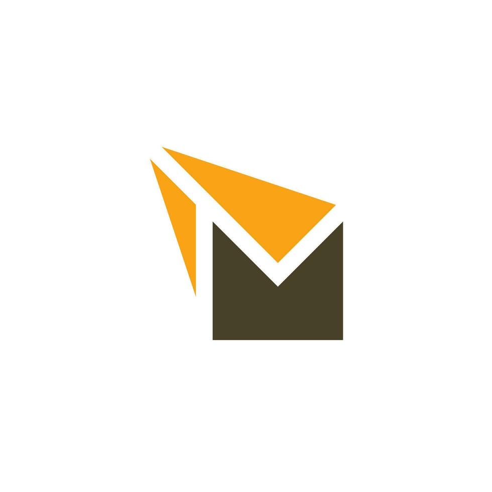 simple modern letter M comet logo. vector