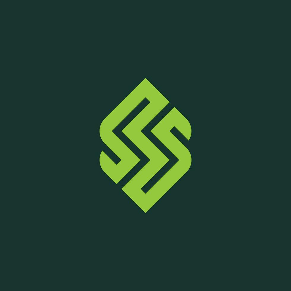 modern natural letter S leaf logo. vector