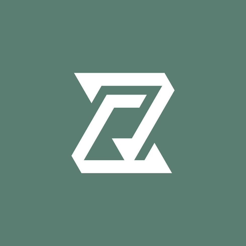 simple and memorable elegant letter ZR or RZ logo vector