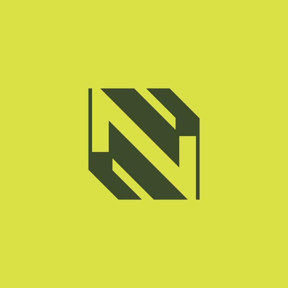 modern letter N digital tech logo vector