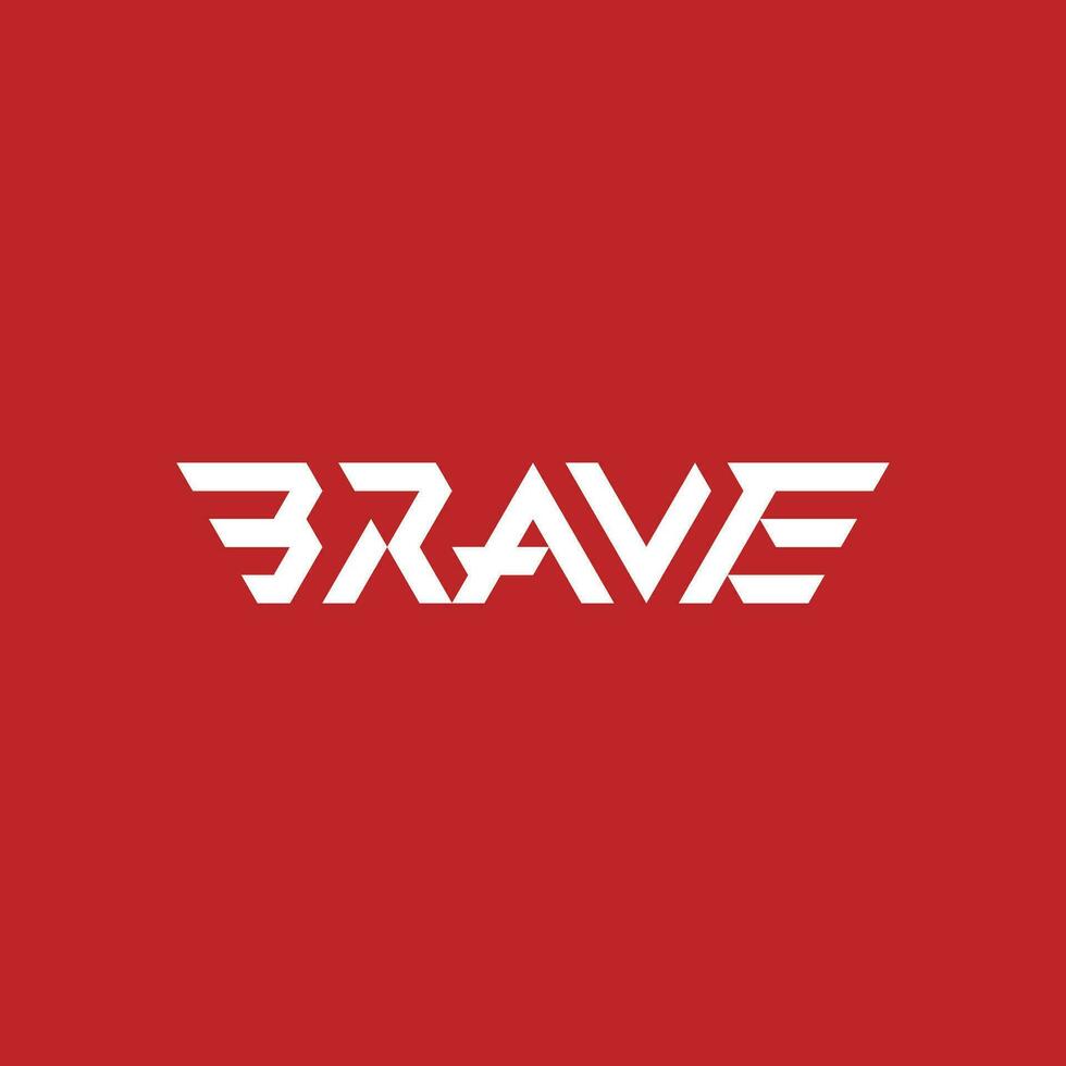 bold and modern Brave wordmark logo vector