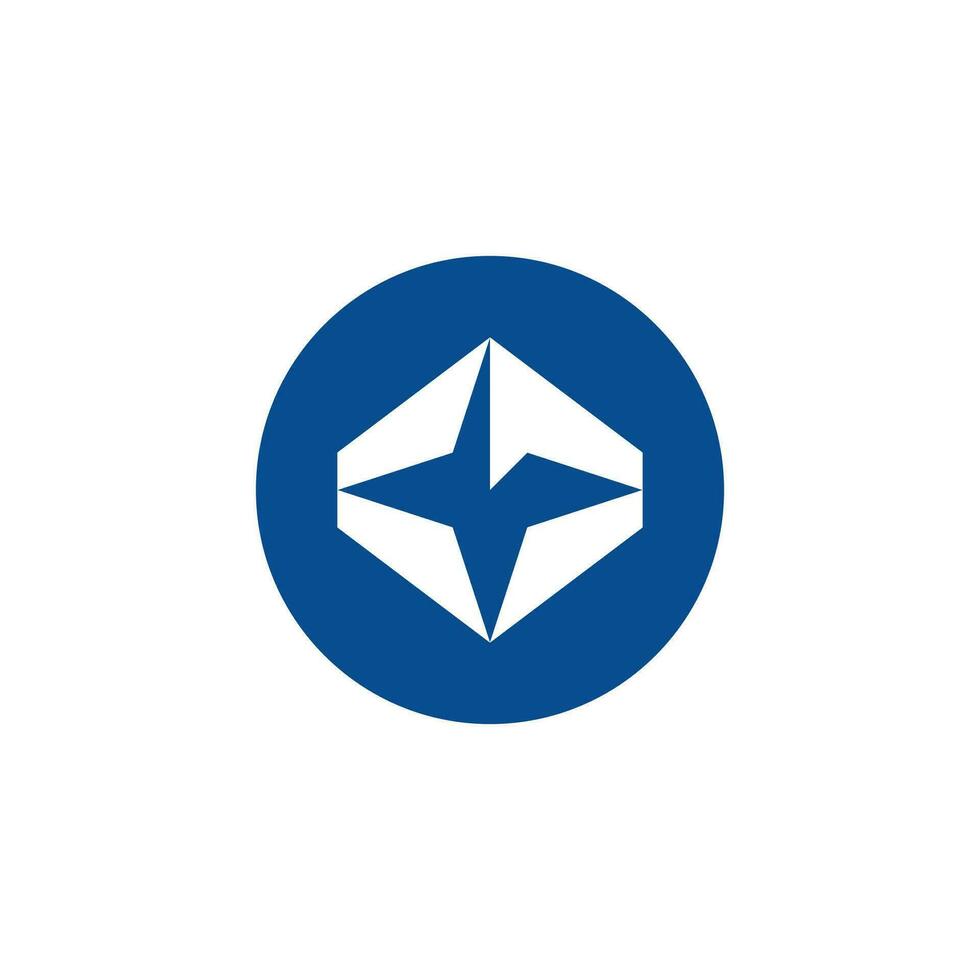simple star circle logo vector