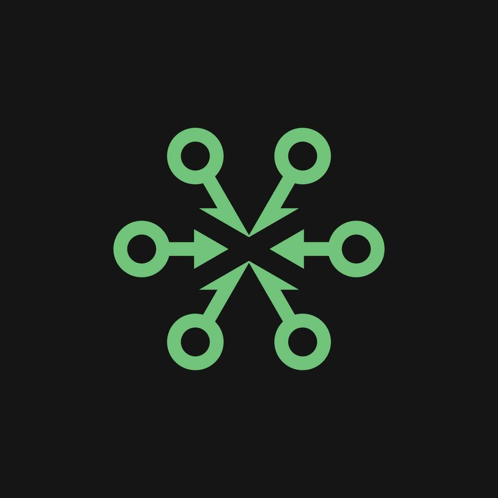 letter X network link connection logo vector