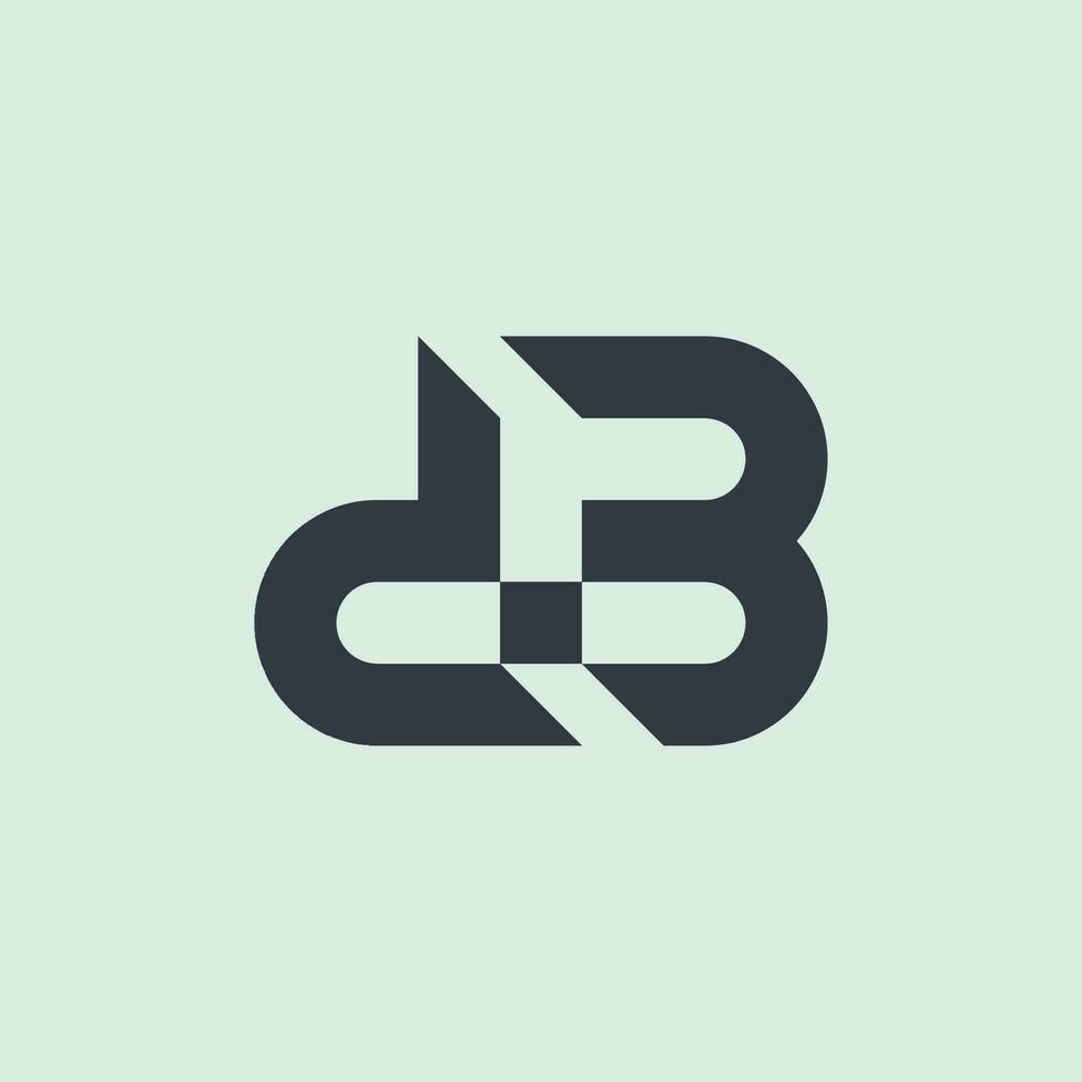 Dynamic and Brilliant D and B Logo Design vector