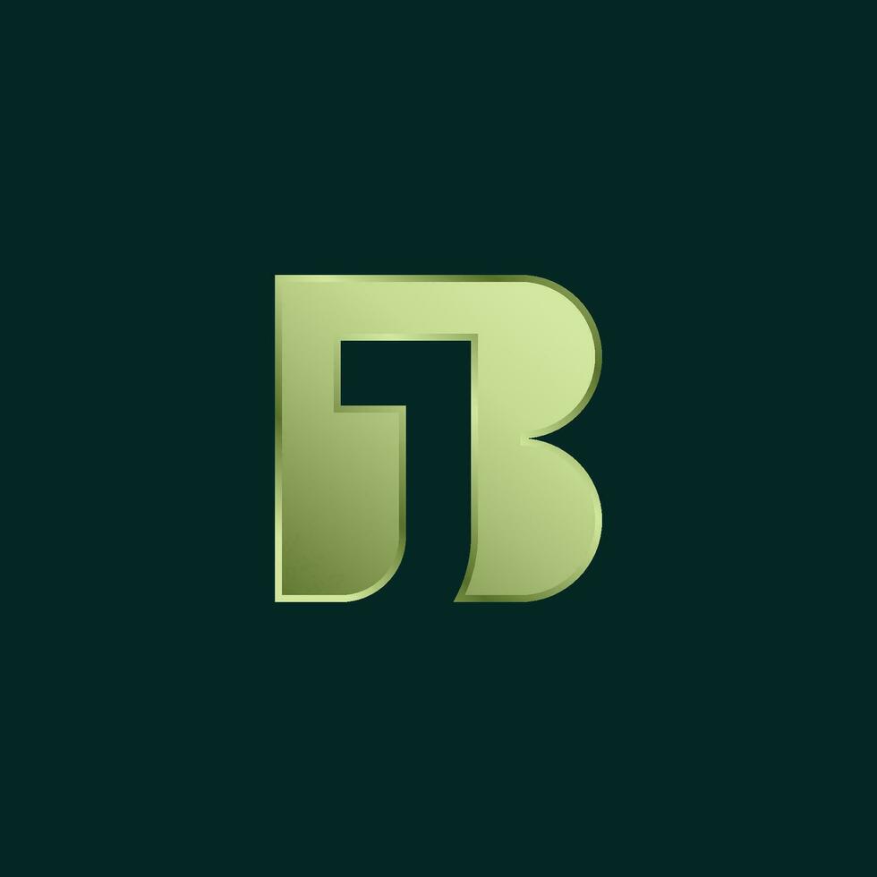 green B and J monogram logo vector