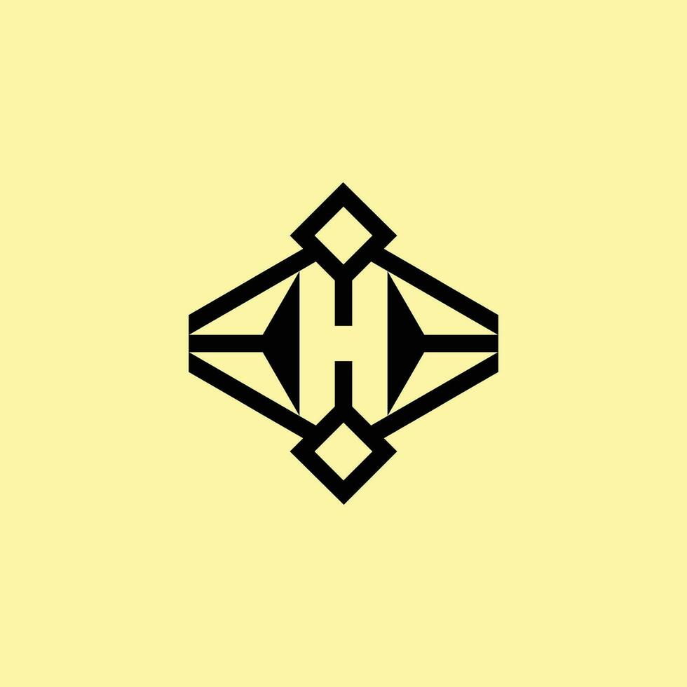 elegant abstract letter H premium logo vector