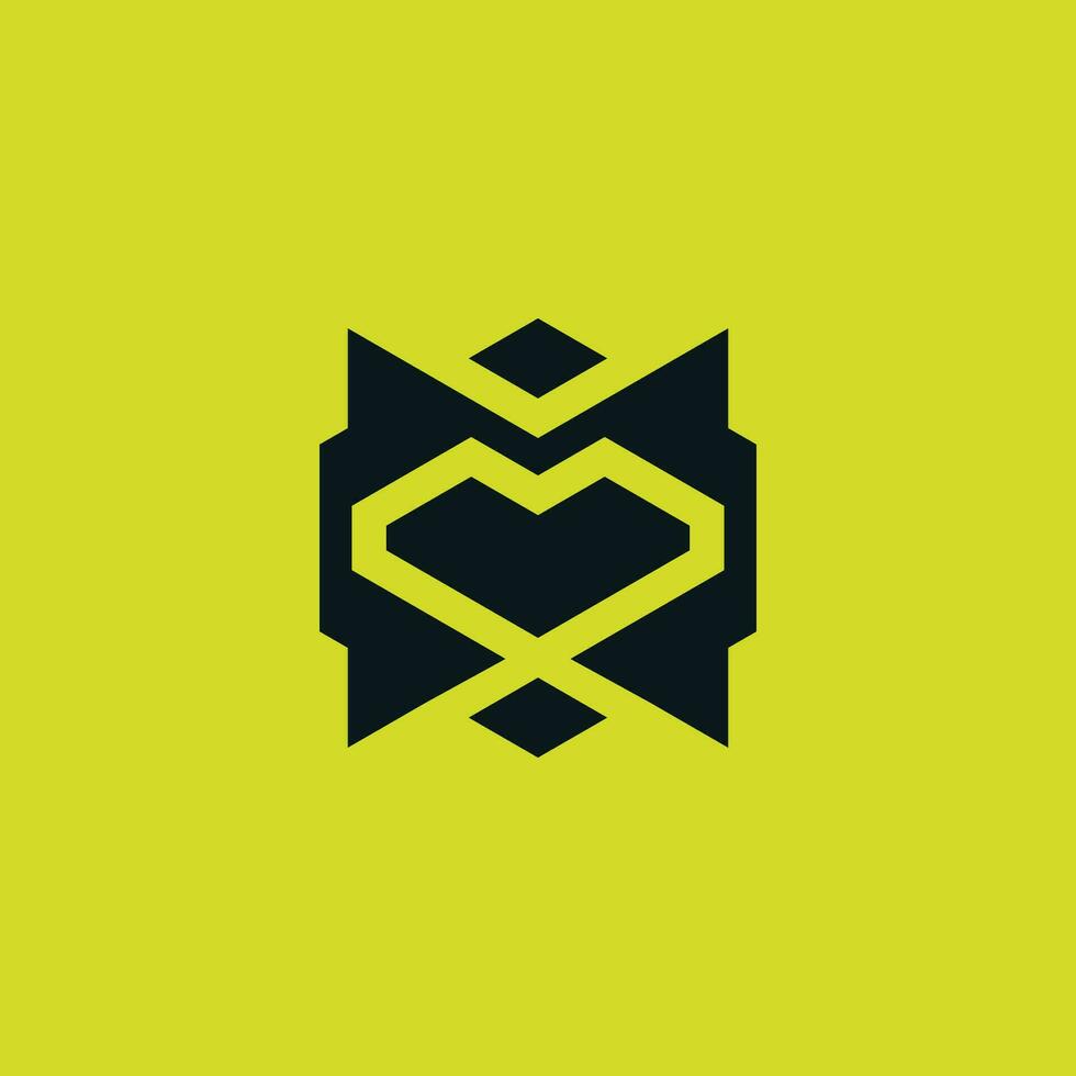 abstract initial letter M modern logo vector