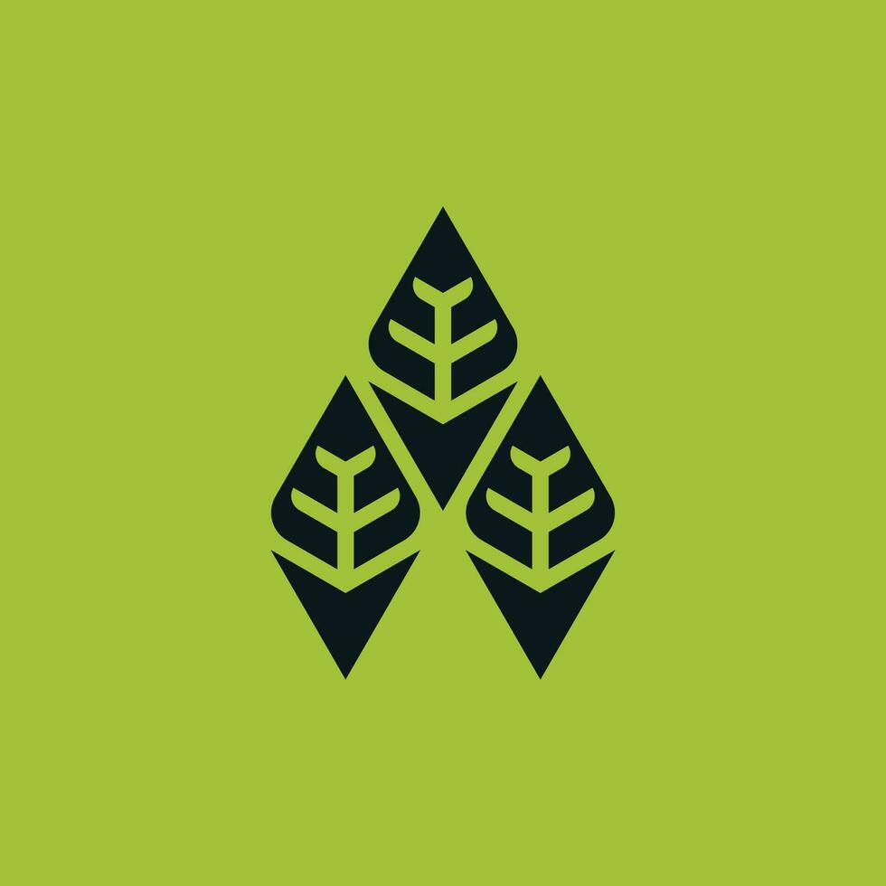 tree three and arrow down direction nature logo vector