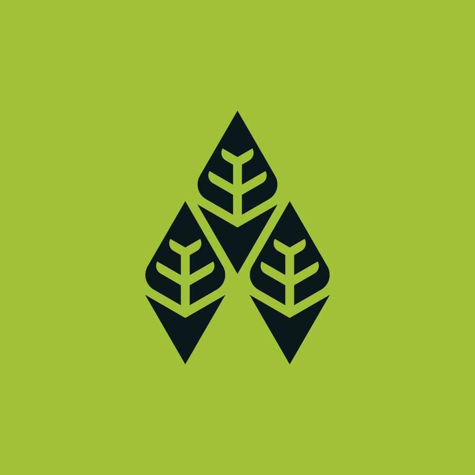 tree three and arrow down direction nature logo vector