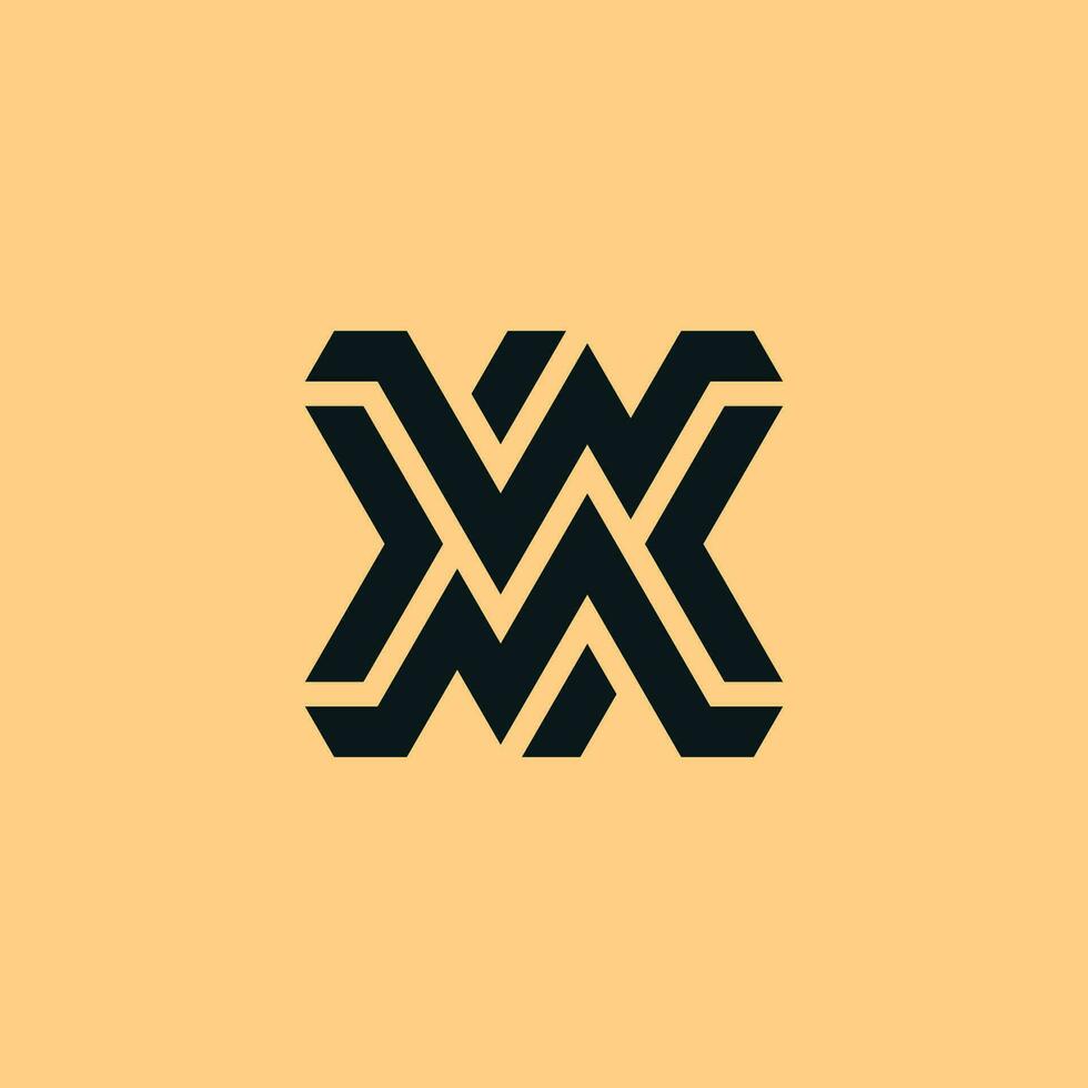 modern letter MW or WM monogram logo vector