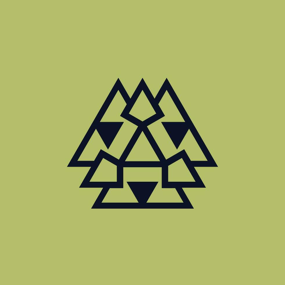 bold and modern triangle pattern lines abstract logo vector