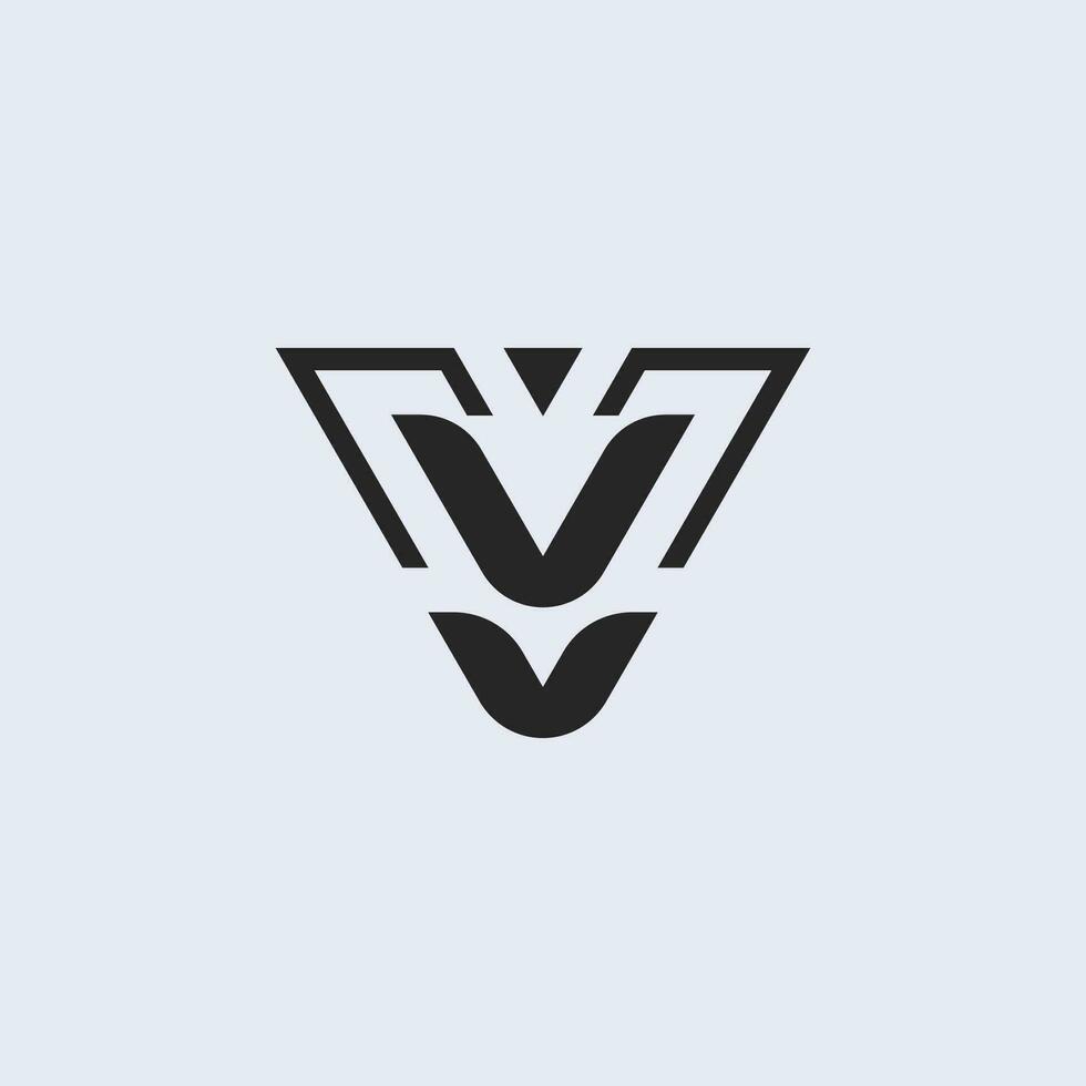elegant stylish letter V monogram logo vector
