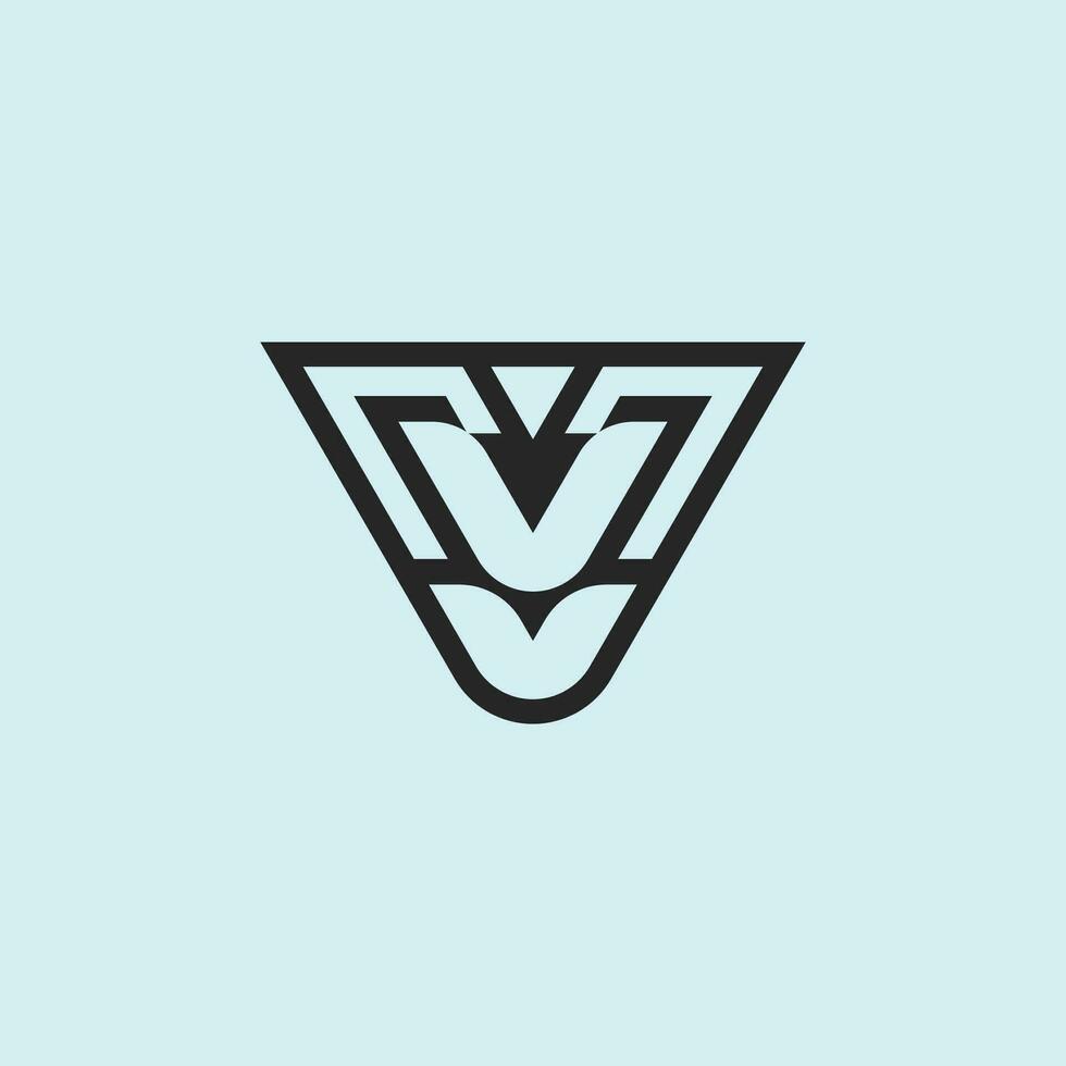 elegant stylish letter V monogram logo vector
